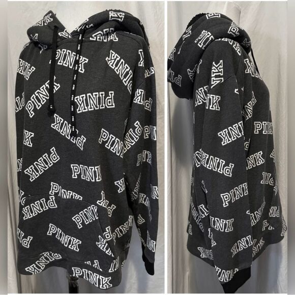 VS Pink, Retro, Sherpa Lined, Pullover Logo Hoodie - Picture 12 of 15
